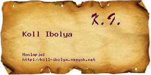 Koll Ibolya névjegykártya
